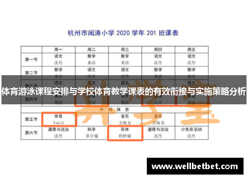 体育游泳课程安排与学校体育教学课表的有效衔接与实施策略分析